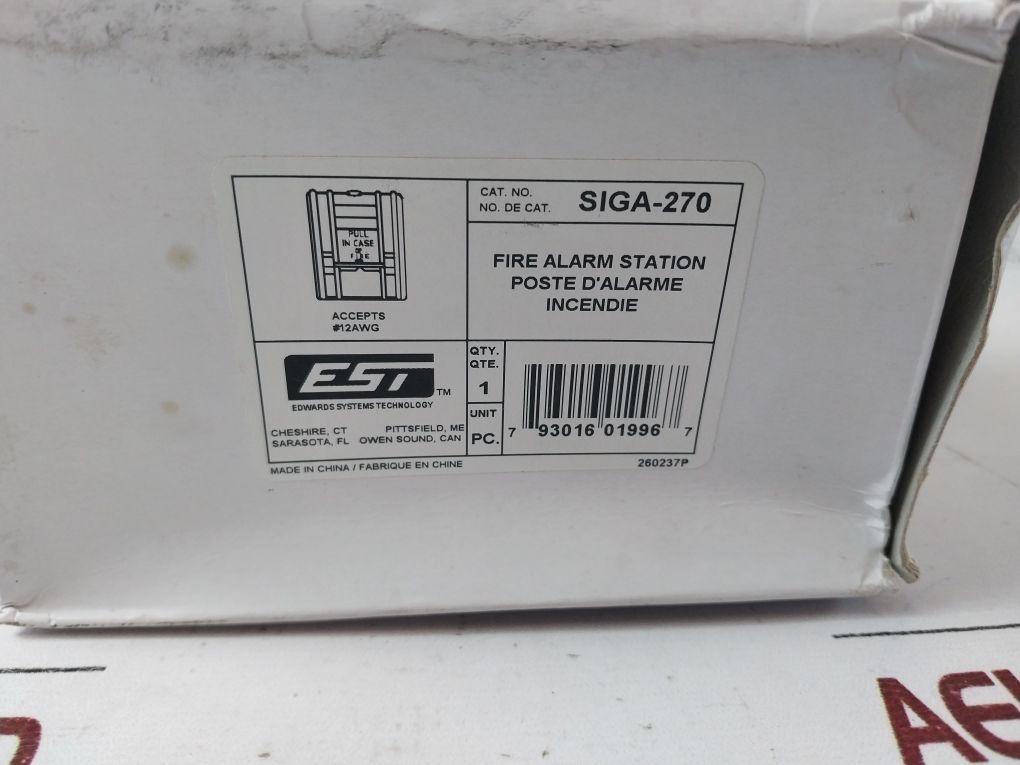 Est Siga-270 Fire Alarm Pull Station Rev 7.0