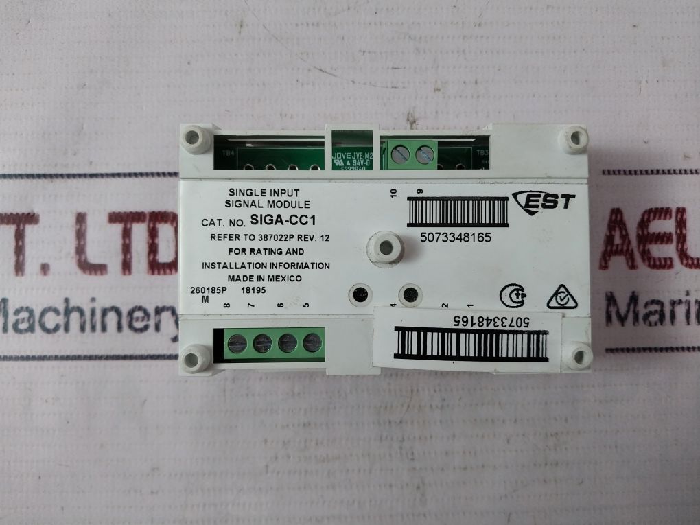 Est Siga-cc1 Fire Alarm Single Input Signal Module 387022P Rev 12 ...