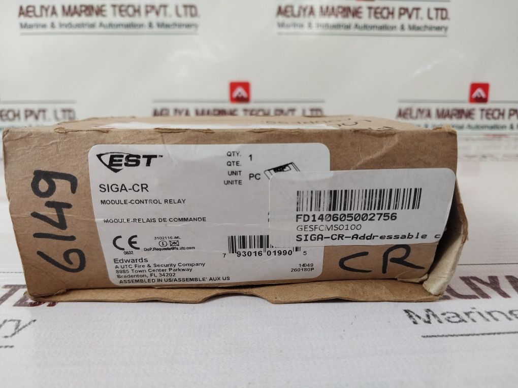 Est Siga-cr Control Relay Addressable Fire Alarm Module
