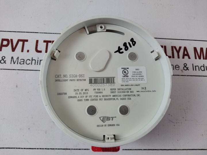 Est Siga-dsi Intelligent Photoelectric Smoke Detector