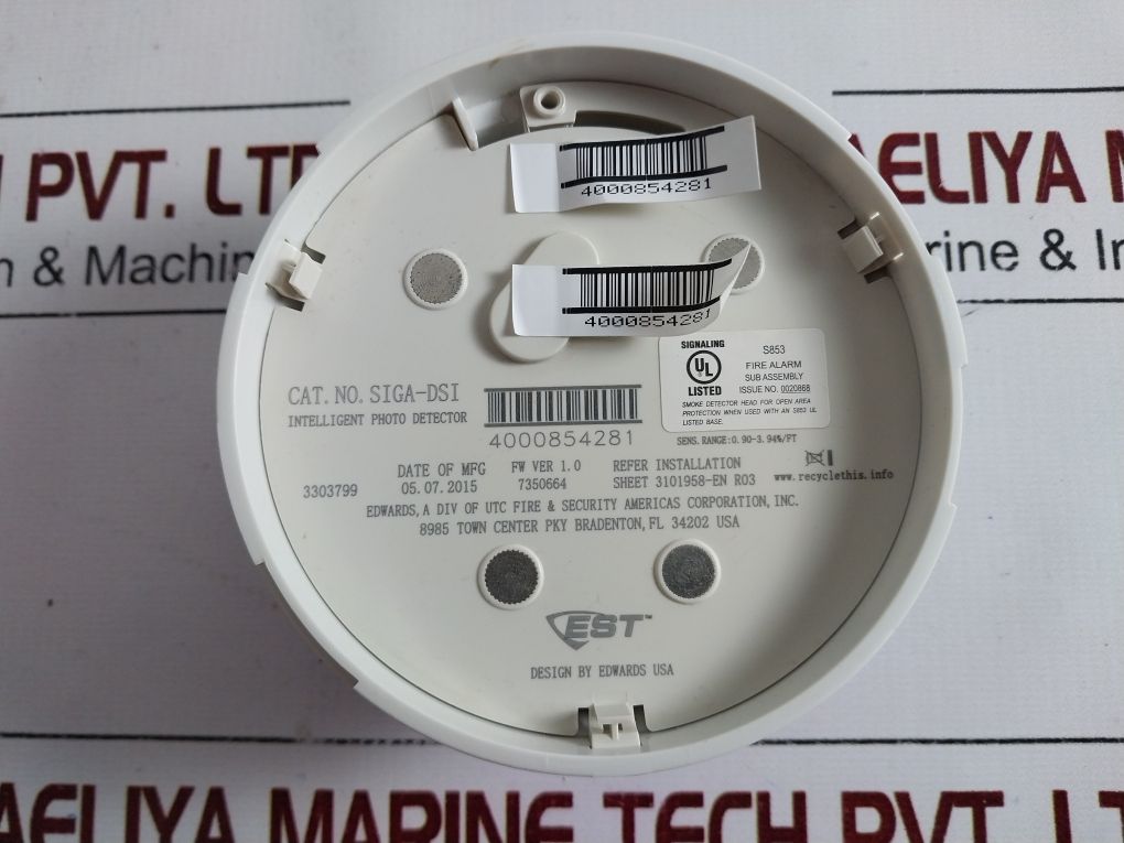 Est Siga-dsi Intelligent Photoelectric Smoke Detector Fw Ver 1.0