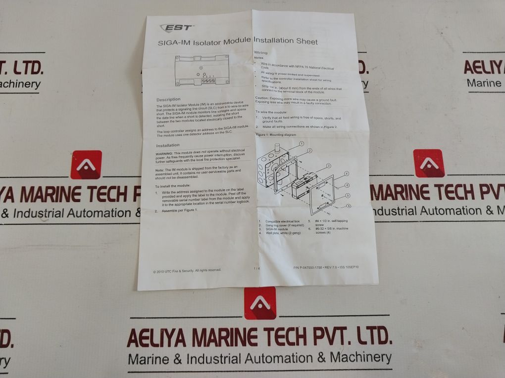 Est Siga-im Isolator Module Rev. 7.0
