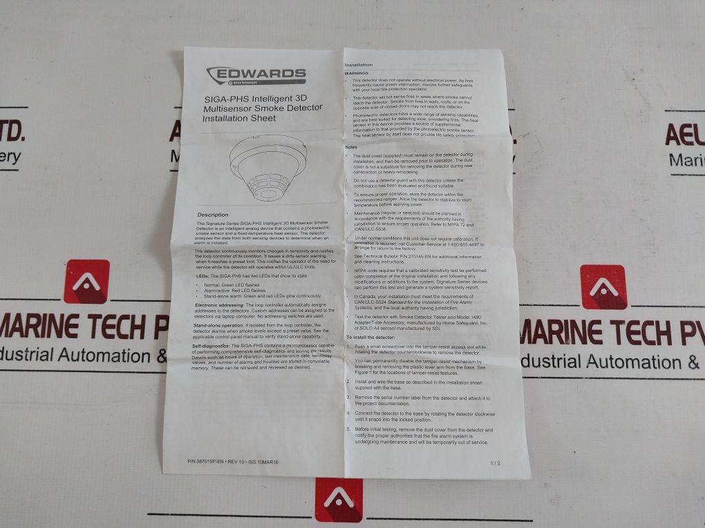 Est Siga-phs Smoke Detector