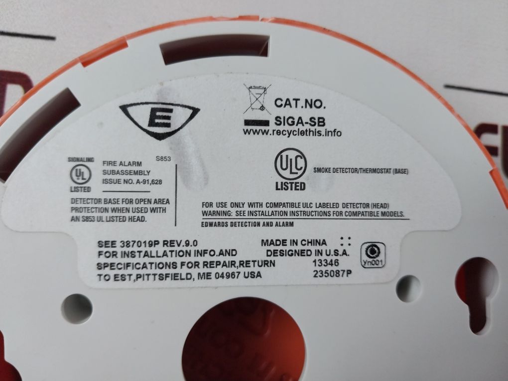 Lot Of 11X Est Siga-sb Smoke Detector/Thermostat (Base)