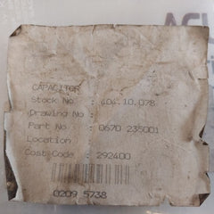 Esta Kondensator 0670 235001 Capacitor 0,22 µF ±10%