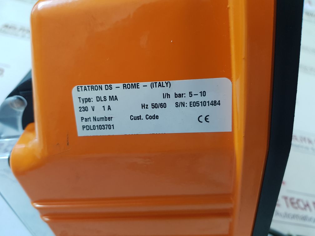 Etatron dls ma pdl0103701 chlorine dosing pump