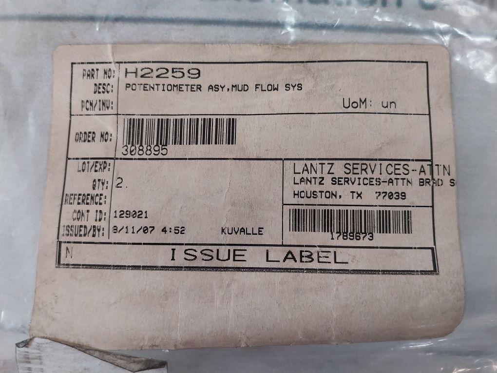 Eti Systems H2259 Potentiometer Set