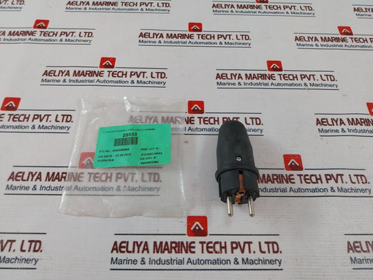 Etman Etm227S Plug Elect Schuko 2-pin+Earth Rubber