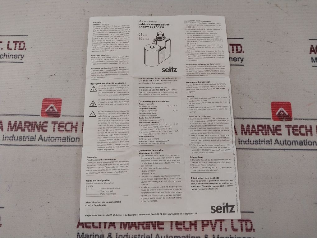 Eugen Seitz 118.195.024L Directional Valve With Coil 24 V Dc
