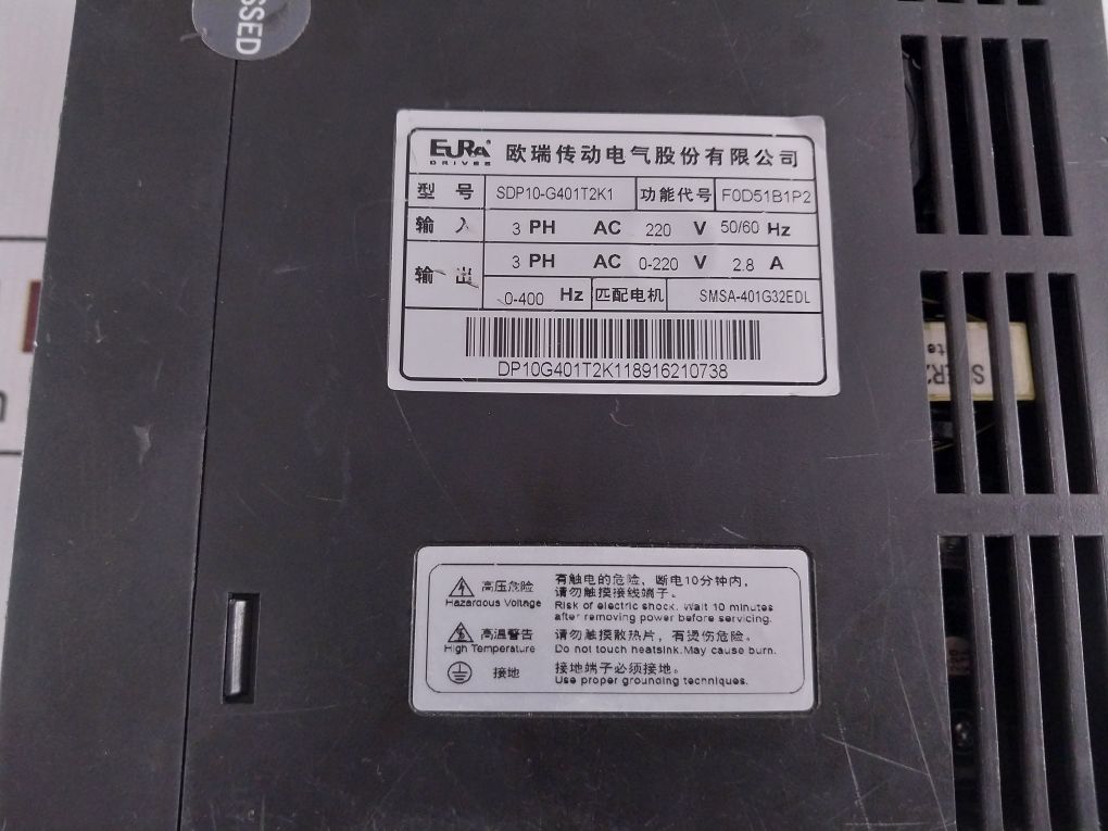 Eura Drives Sdp10-g401T2K1 Servo Drive