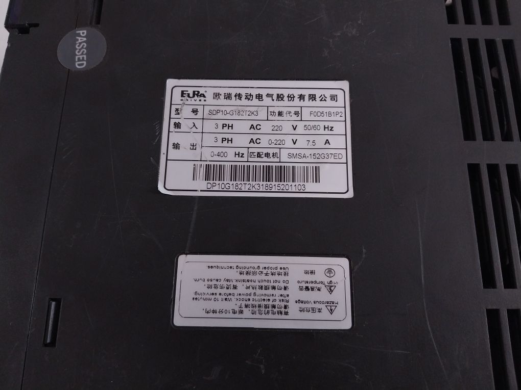 Eura Drives Sdp10-g182T2K3 Servo Drive