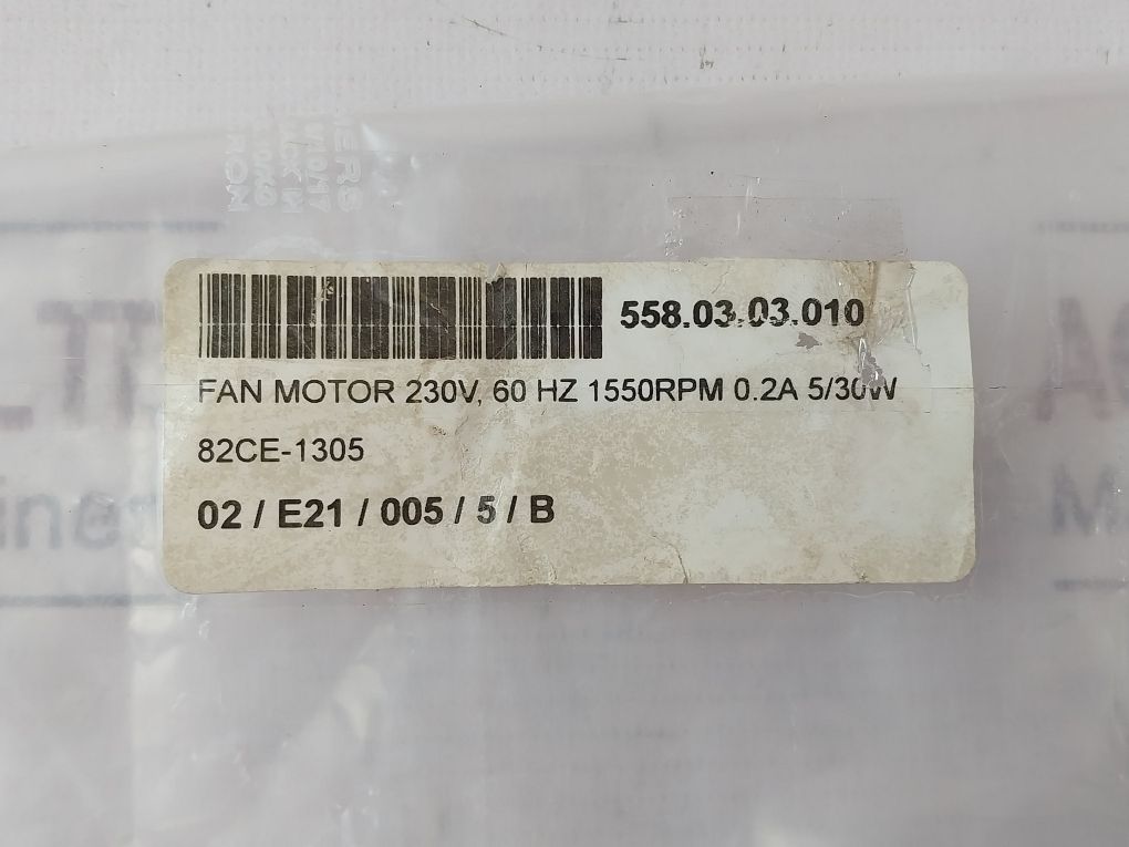 Euro-motors 82Ce-1305 Fan Motor 230V 50/60Hz 5/30W 0.20A