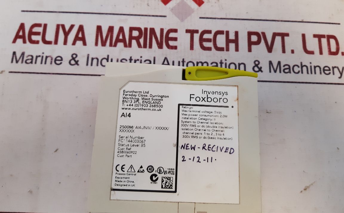 Eurotherm invensys 2500m/ai4univ/xxxxx/xxxxxx module