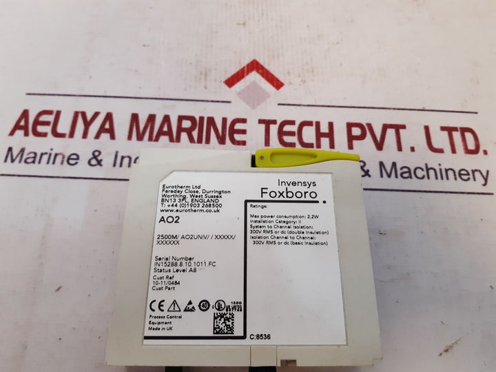 Eurotherm 2500m/ao2univ/xxxxx/xxxxxx digital input module