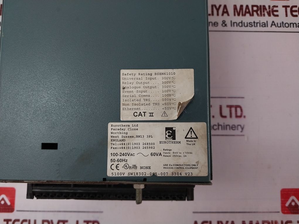 Eurotherm 5100V Sw18302-001-007 Graphic Recorder 100-240 Vac~ 60Va(Not Working)