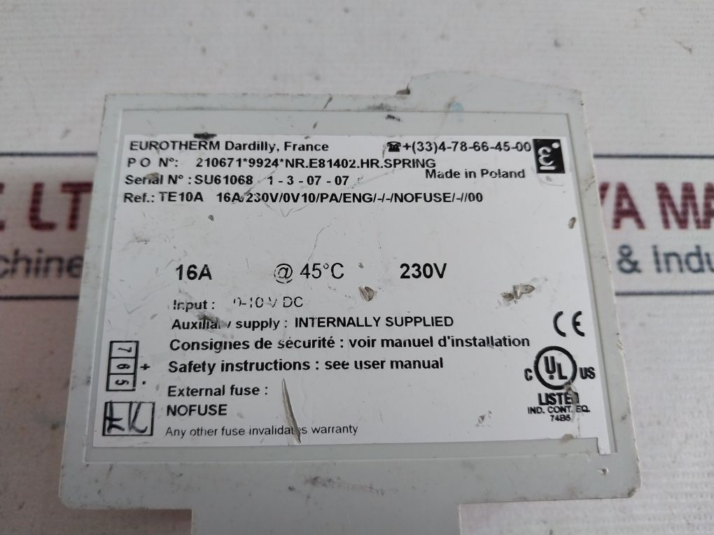 Eurotherm Te10A Power Controller