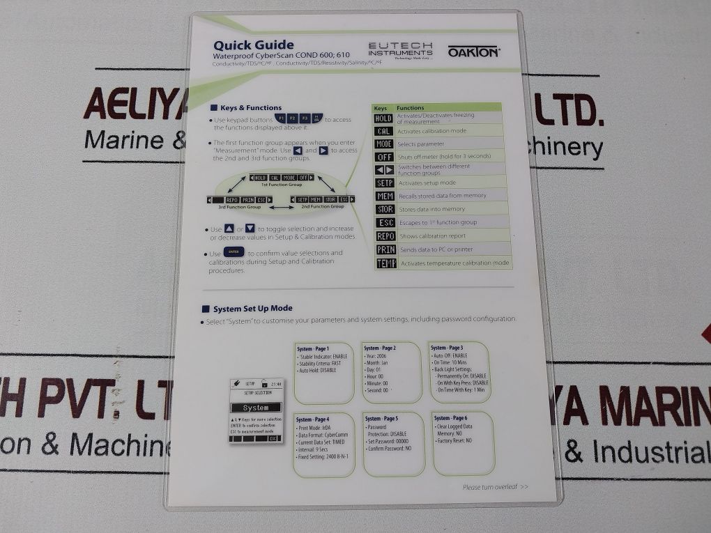 Eutech Cond 610 Waterproof Handheld Conductivity Meter Set