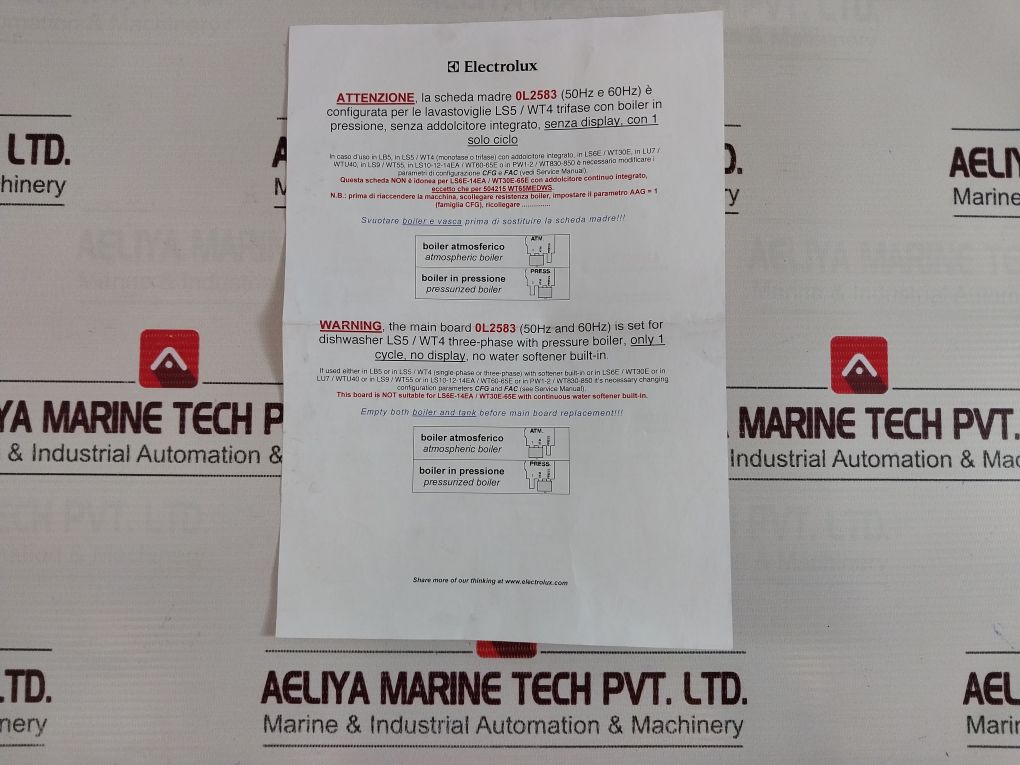 Electrolux Diwap10 Pcb 0L2583
