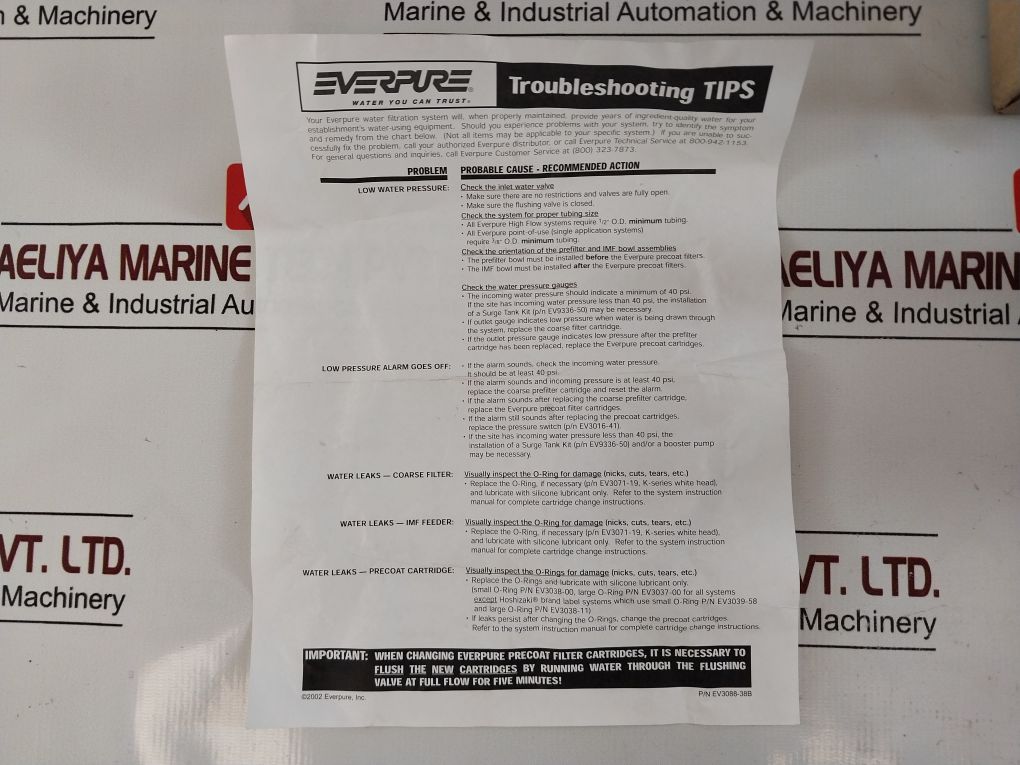 Evapure Ev927240 Dual Head Assembly