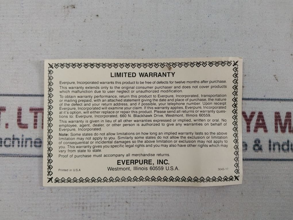 Everpure 9795-21 K10 Prefilter Assembly