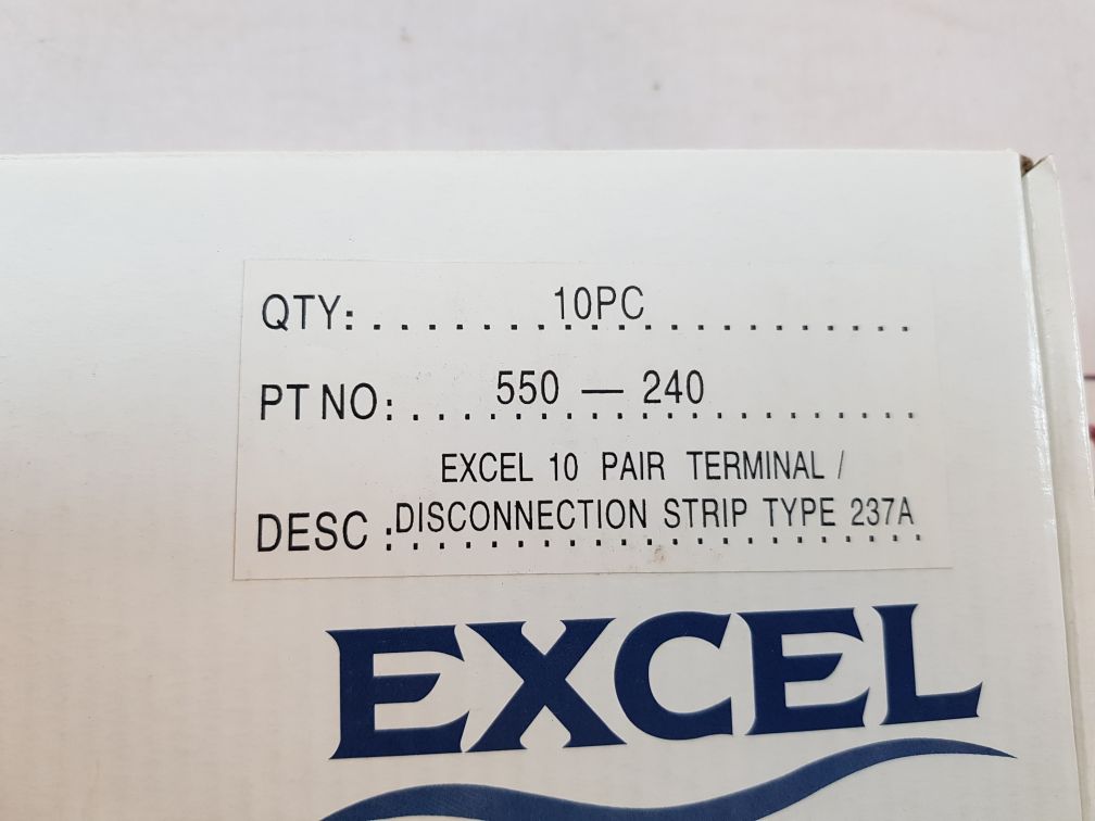 Set of 10x Excel 550-240 terminal/disconnection strip 237a