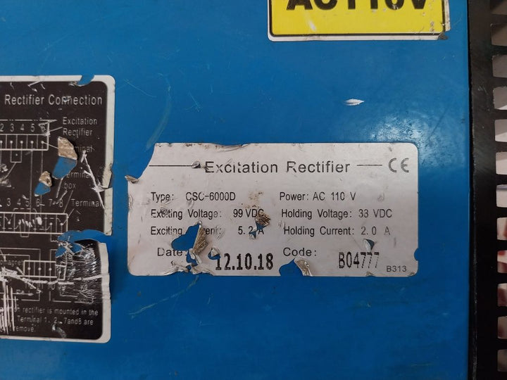 Excitation Rectifier Csc-6000D Elevator Lock Controller 