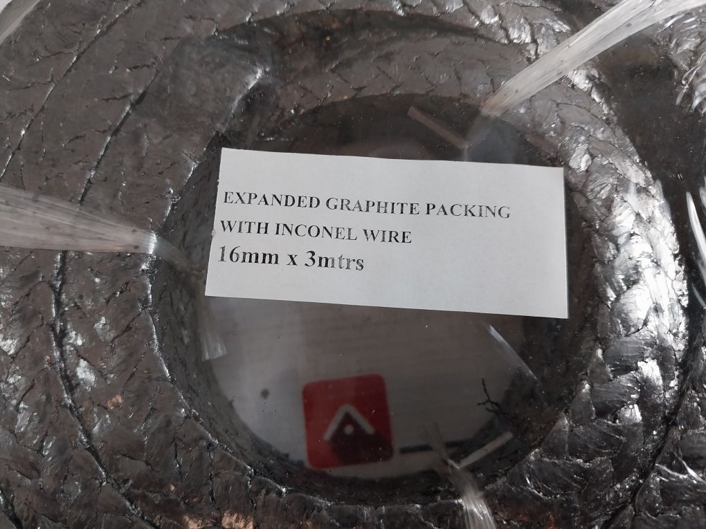 Expanded Graphite Packing With Inconel Wire 16Mm X 3Mtrs