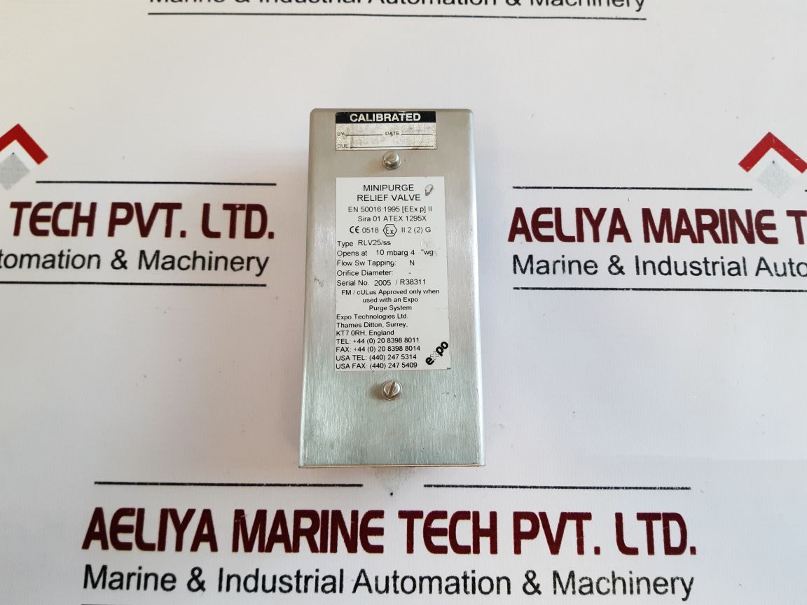 Expo Technologies Rlv25/Ss Minipurge Relief Valve