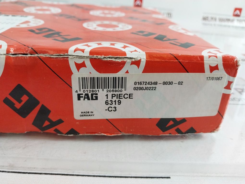 Fag 6319-c3 Ball Bearing With 6.3234.0 Grease