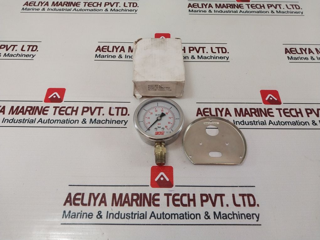 Fam En 837-1 Pressure Gauge 0-6 Bar 0-90 Psi