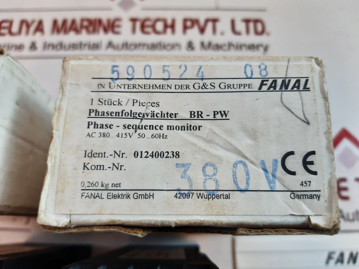 Fanal elektrik br-pw phase-sequence monitor