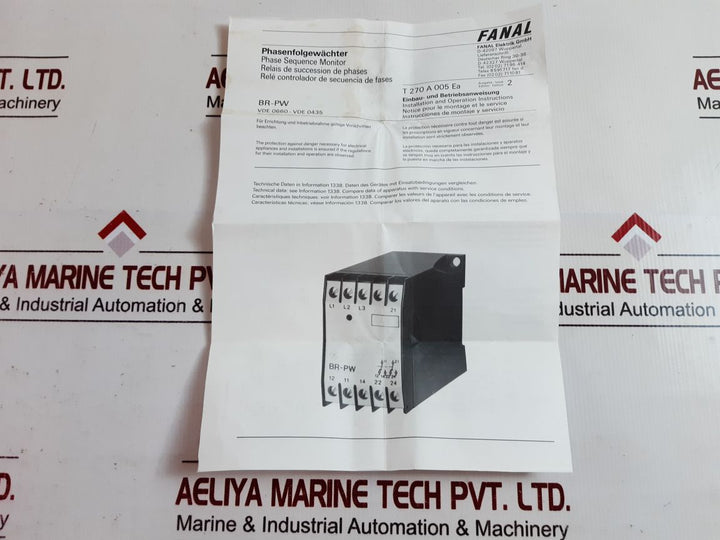 Fanal Br-pw Phase- Sequence Monitor 3Ac 50…60Hz 380…415V
