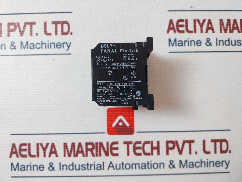 Fanal Elektrik Dsl7-10 Contactor Relay