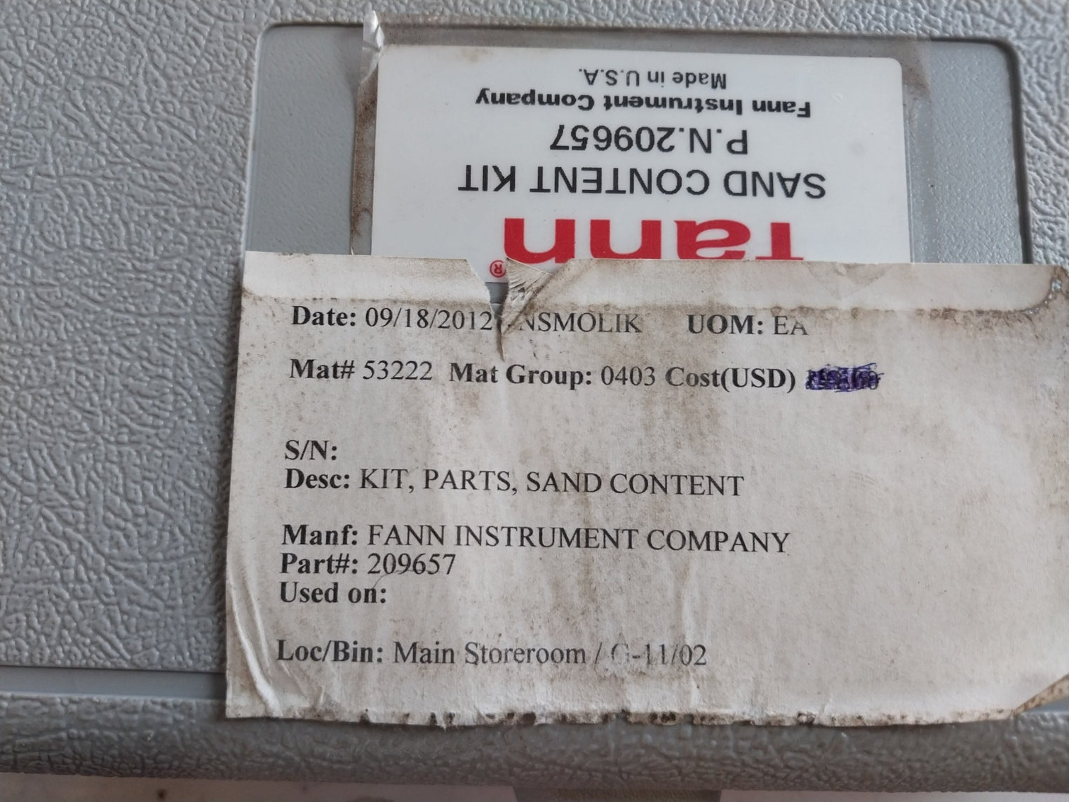 Fann 209657 Sand Content Kit 53222