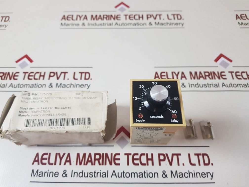 Farnell 175-276 Timer Relay,2 To 60 Seconds
