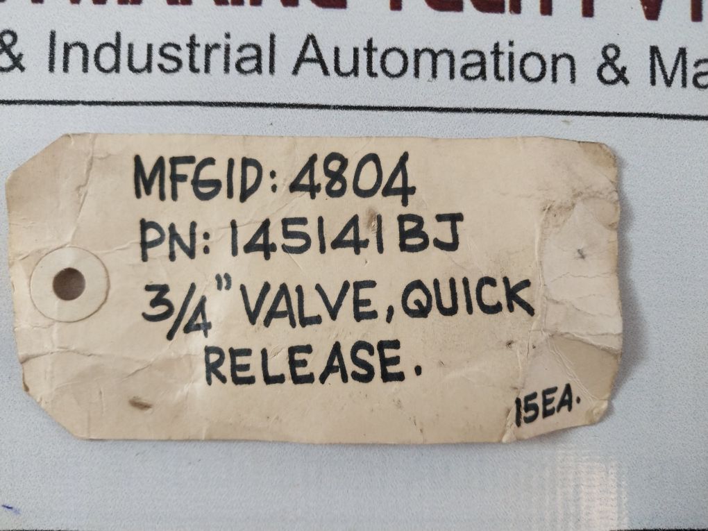 Fawick Airflex Size 3/4 Quick Release Valve 2488949