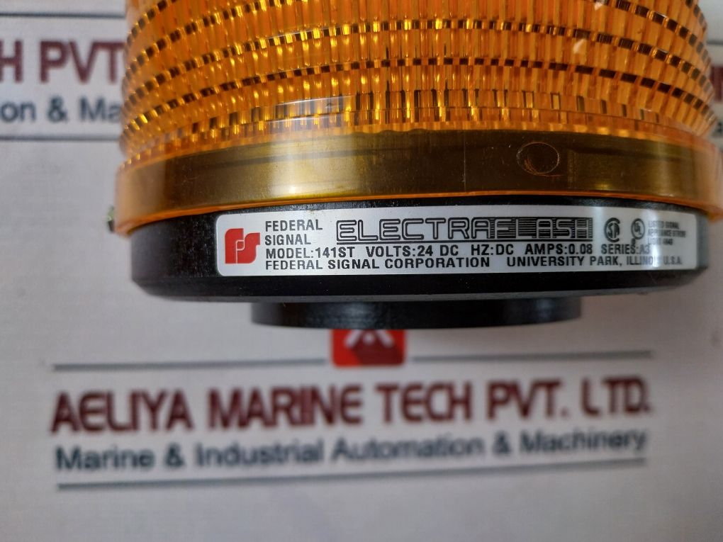 Federal Signal 141St-024A Electraflash Strobe Light Series A3 Amber 0.08A 24Vdc