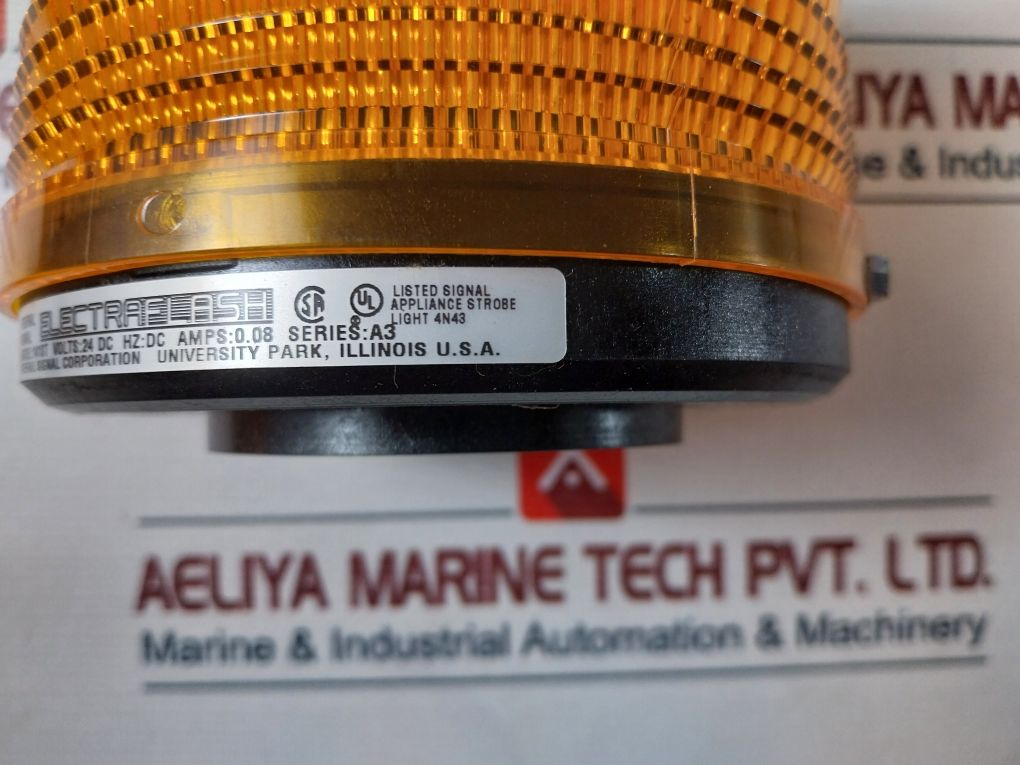 Federal Signal 141St-024A Electraflash Strobe Light Series A3 Amber 0.08A 24Vdc