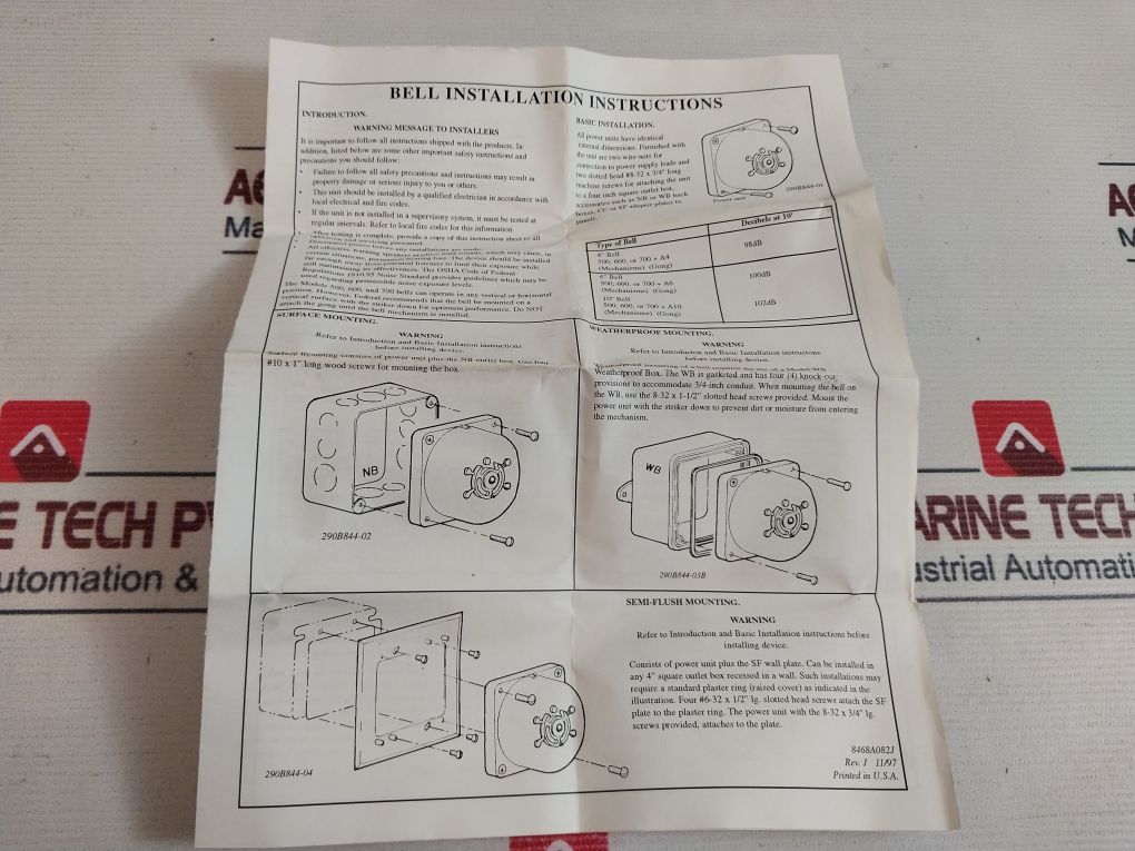 Federal Signal 600-024-1 Vibrating Bell Mechanism Series A1