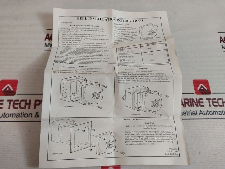 Federal Signal 600-024-1 Vibrating Bell Mechanism Series A1