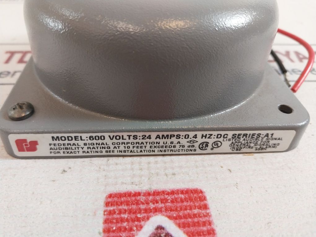 Federal Signal 600-024-1 Vibrating Bell Mechanism Series A1