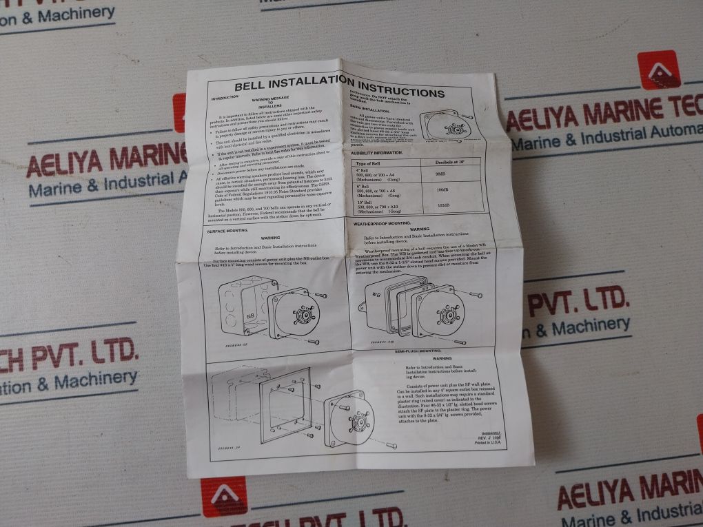 Federal Signal 600 Bell Mechanism