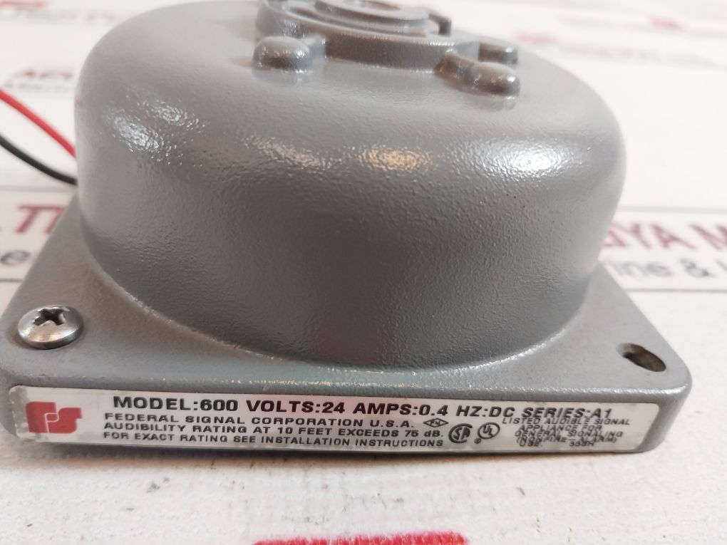 Federal Signal 600 Vibrating Bell 