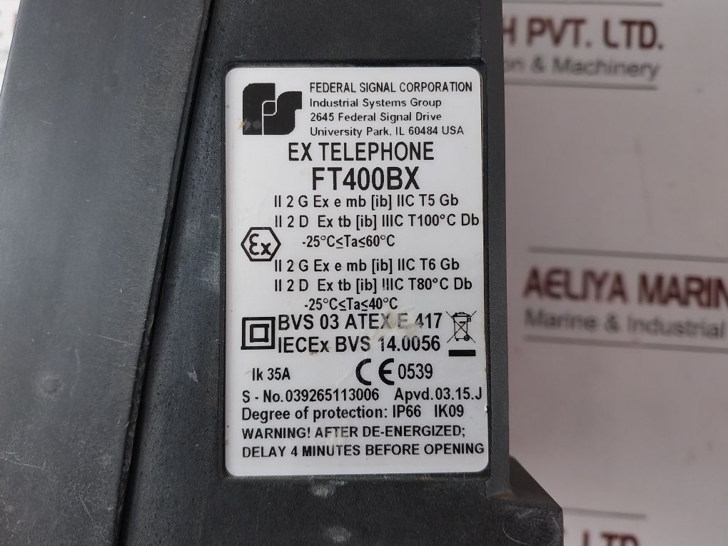 Federal Signal Ft400Bx Ex Telephone
