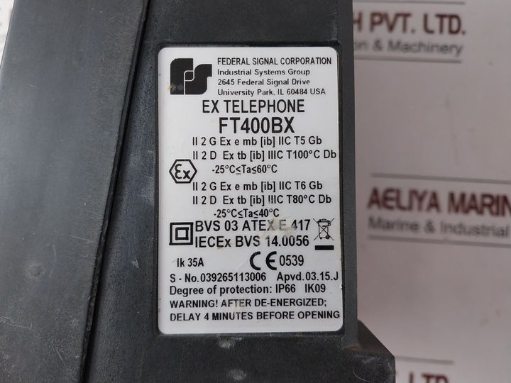Federal Signal Ft400Bx Ex Telephone