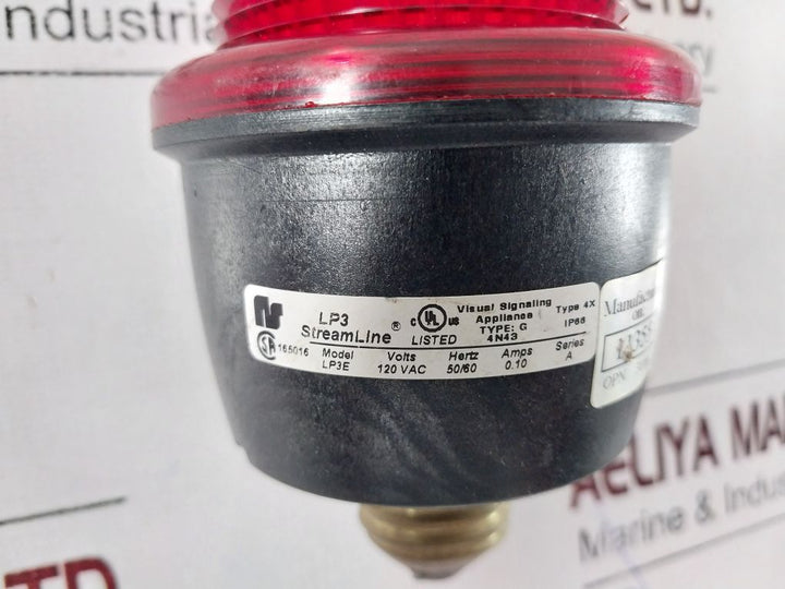 Federal Signal Lp3E Red Strobe Warning Light