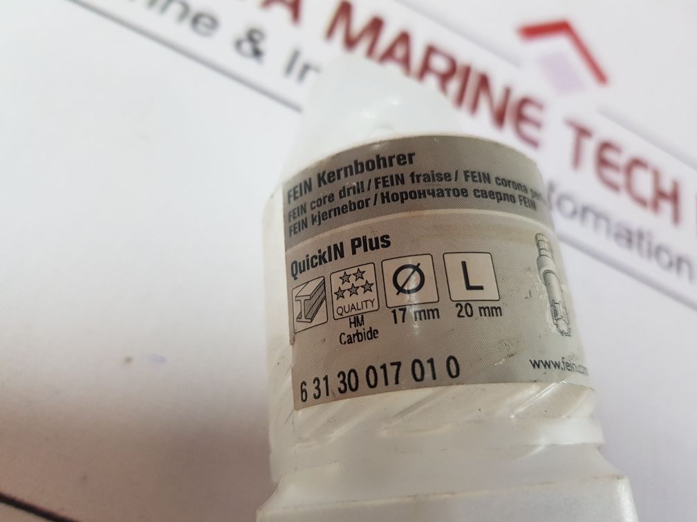 Fein 63130017010 17mm carbide core drill bit with quickin-plus holder