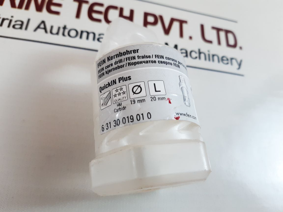 Fein 63130019010 19mm carbide core drill bit with quickin-plus holder