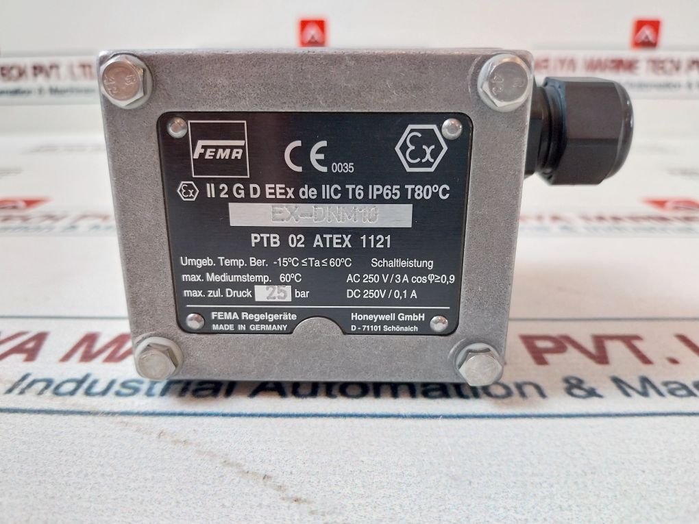 Fema Ex-dnm10 Pressure Switch Limiter Ip65 1-10 Bar