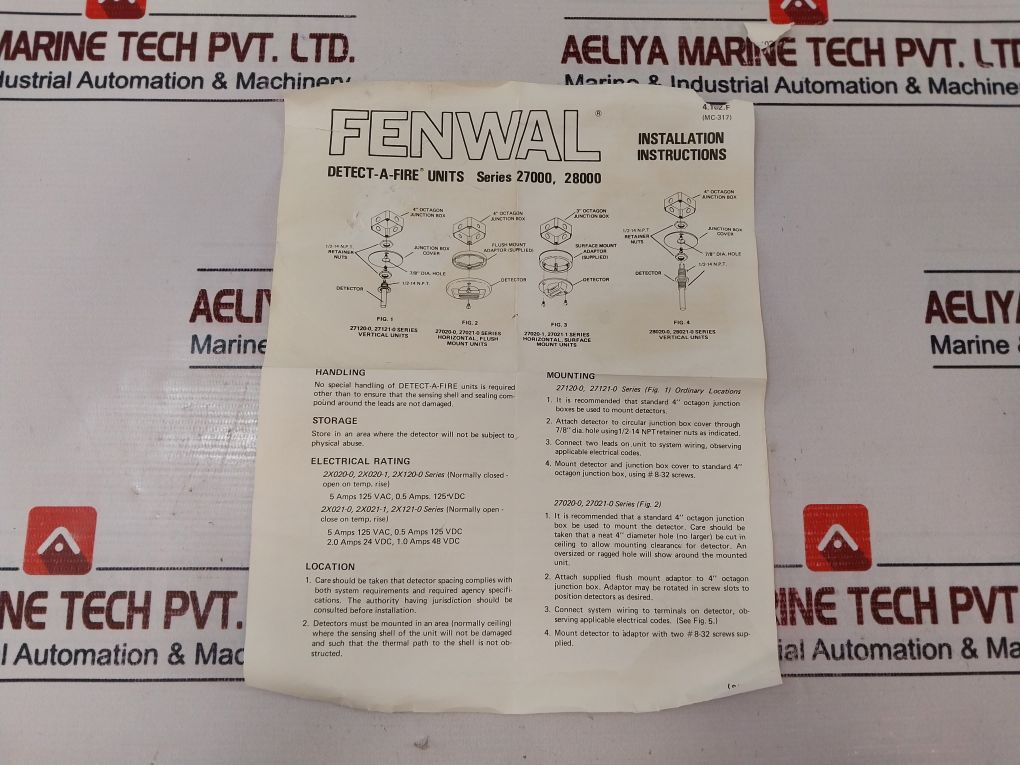 Fenwal 27021-0 Fire Alarm Detector Sensor 12-27021-000